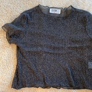 Sheer going out crop top